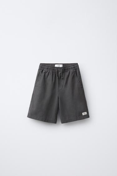 BERMUDA ALGODÓN WIDE FIT ETIQUETA - Gris antracita de Zara
