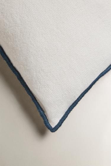 LINEN CUSHION COVER - White by Zara - Image 1