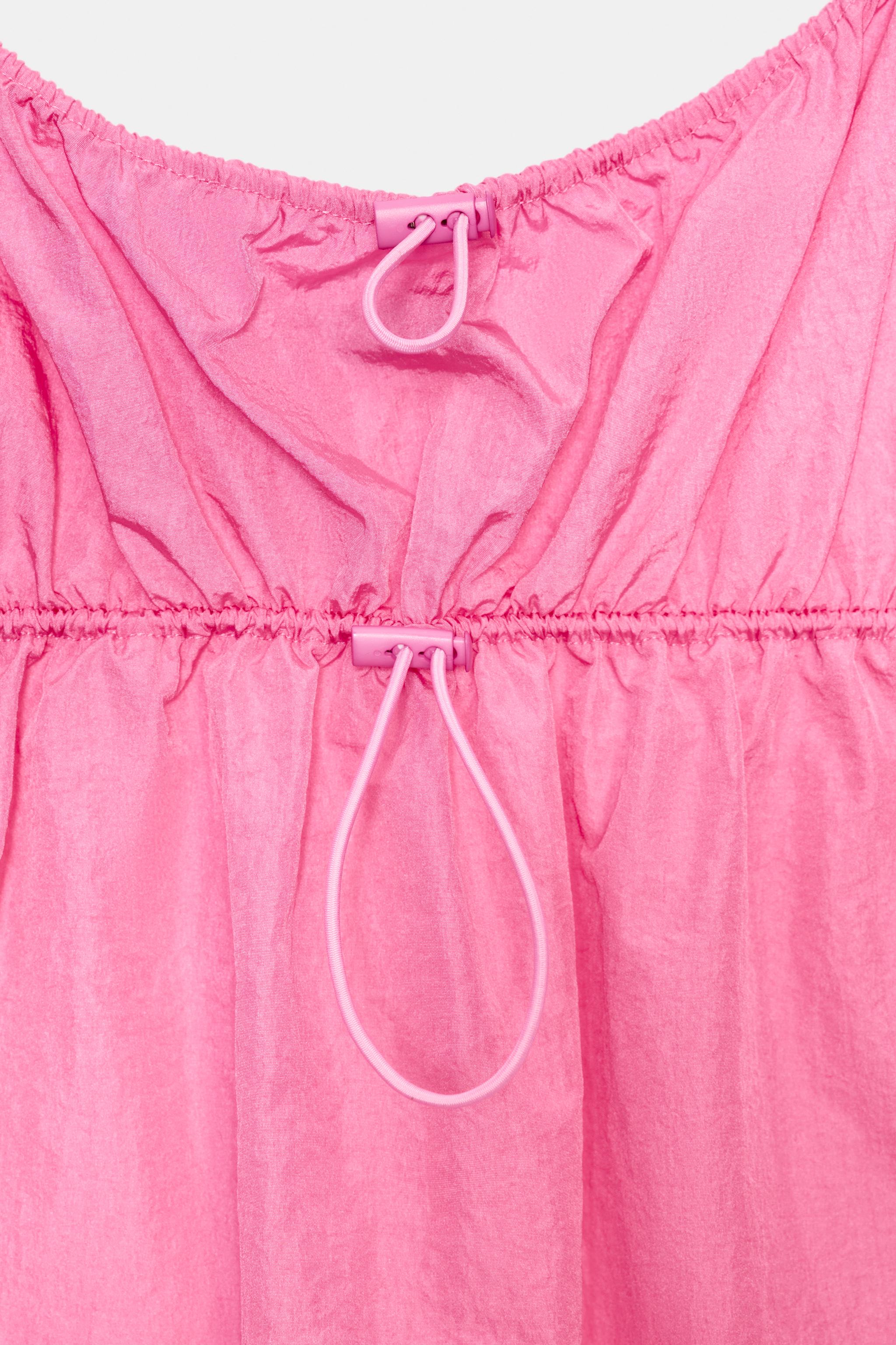 NYLON SHORT DRESS WITH STOPPERS