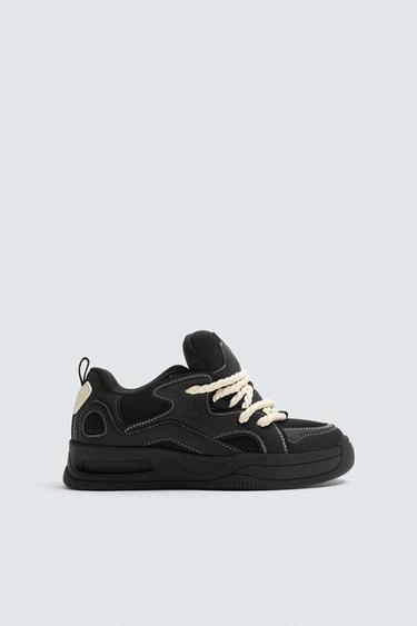 TÊNIS SKATE CORDAS - Preto da Zara