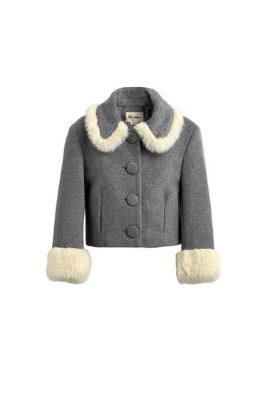 CAZADORA COMBINADO EFECTO PELO HARRY LAMBERT FOR ZARA X DISNEY - Plata de Zara