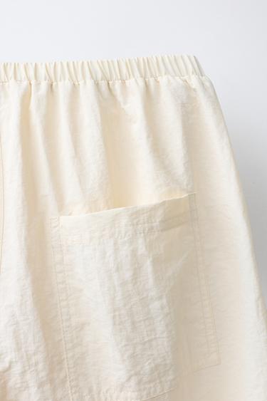 NYLON WIDE-LEG TROUSERS - Butter by Zara - Image 3