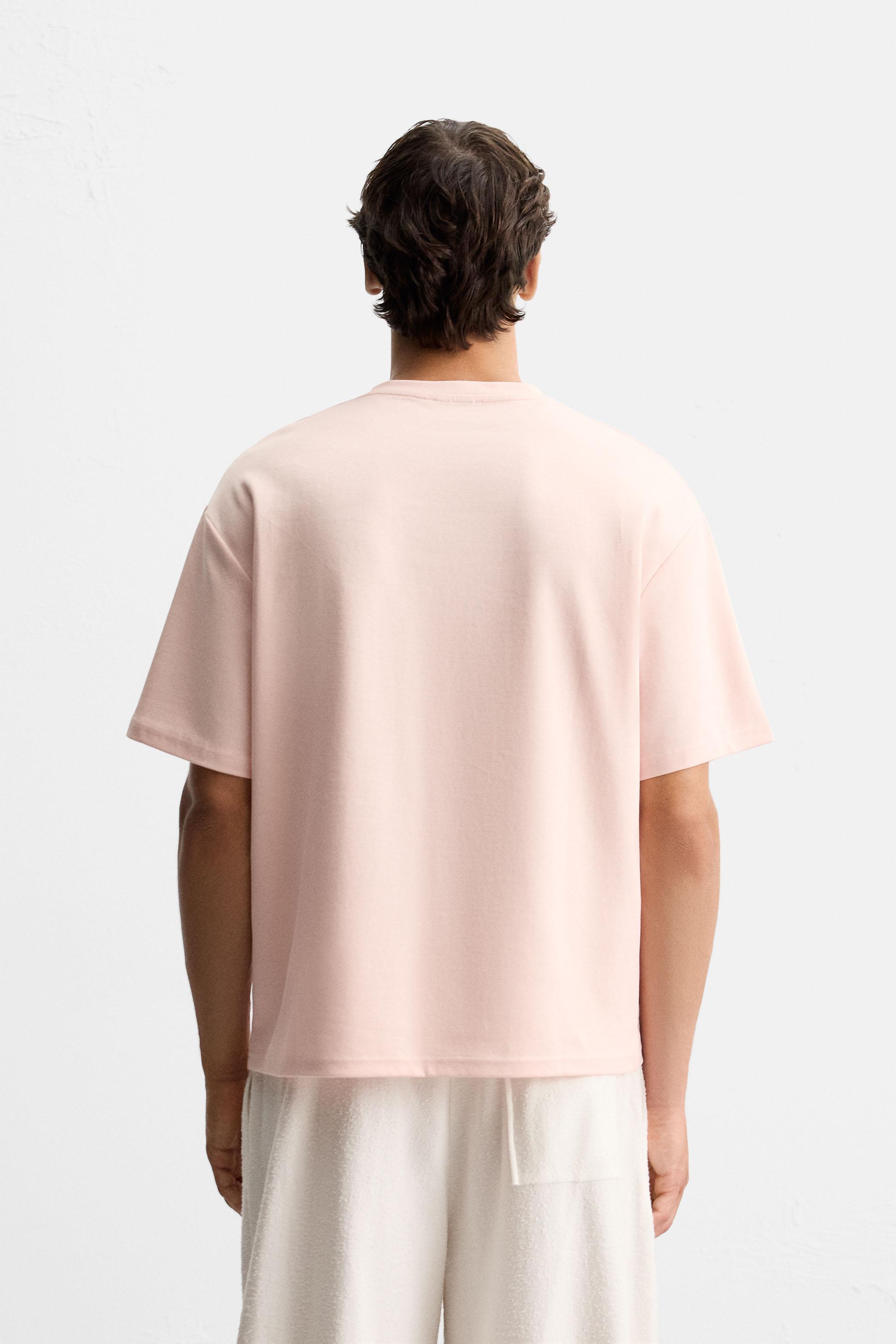 ★ドイツ発*ZARA*新作*SLOGAN刺繍Tシャツ/PALE PINK★ EMBROIDERED SLOGAN T-SHIRT - Pale pink | ZARA Spain