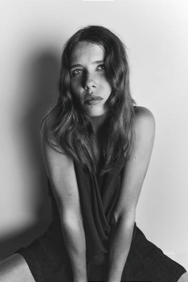 DRAPED HALTER TOP - Brown by Zara - Image 5