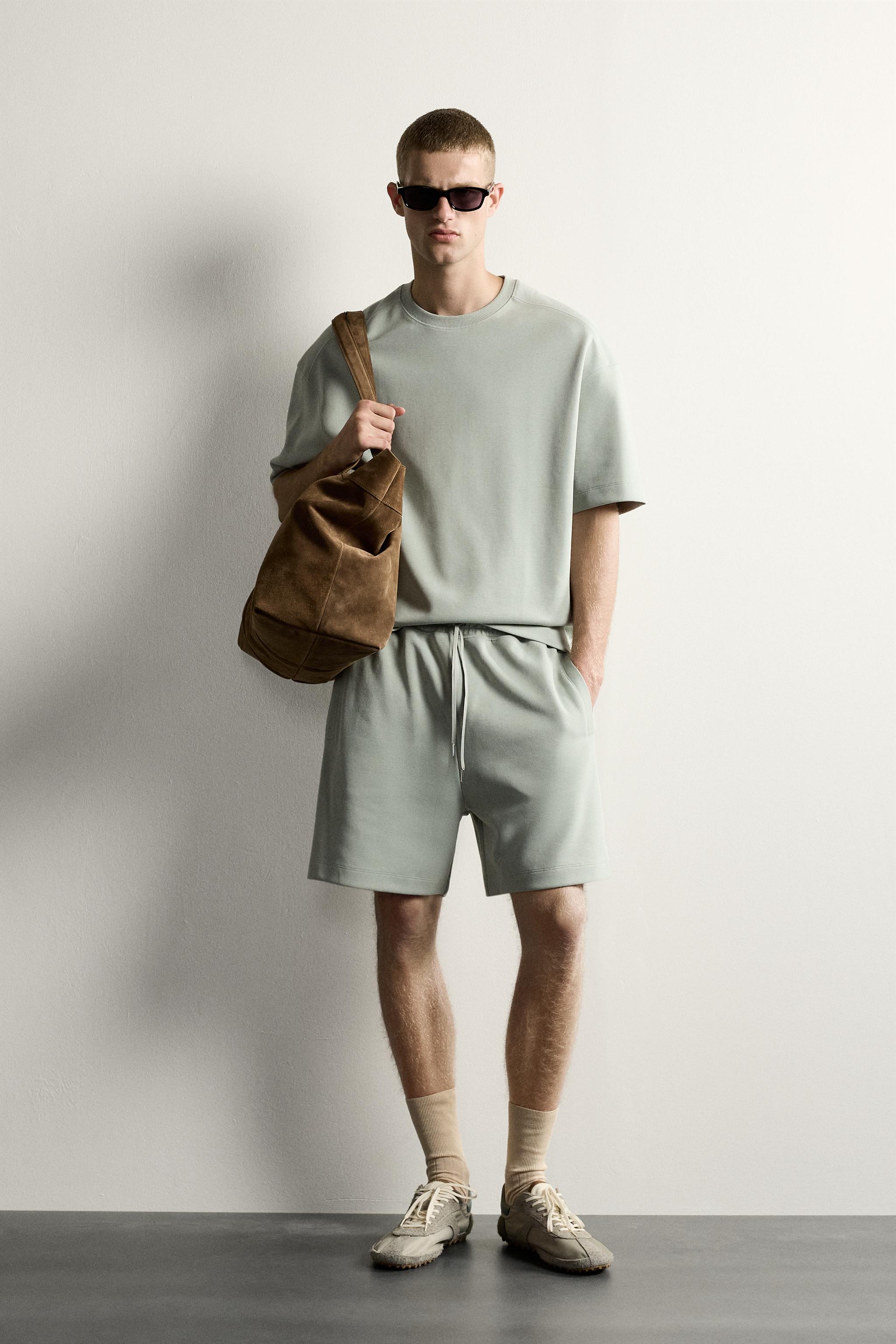 Zara İNTERLOCK RELAXED FIT EŞOFMAN BERMUDA