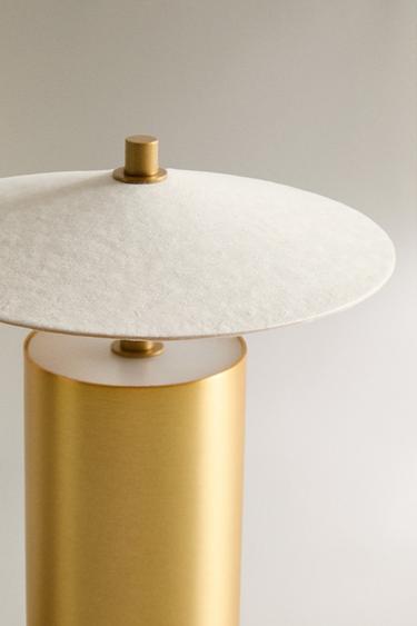 WIRELESS TABLE LAMP WITH PAPER LAMPSHADE - Golden by Zara - Image 2