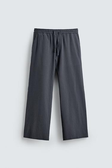 PANTALÓN JOGGER RAYAS - Grisáceo de Zara - Imagen 0