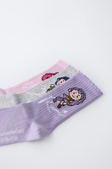 3-PACK OF KPOP DEMON HUNTERS™ NETFLIX © MID-CALF SOCKS - Mauve by Zara - Image 4