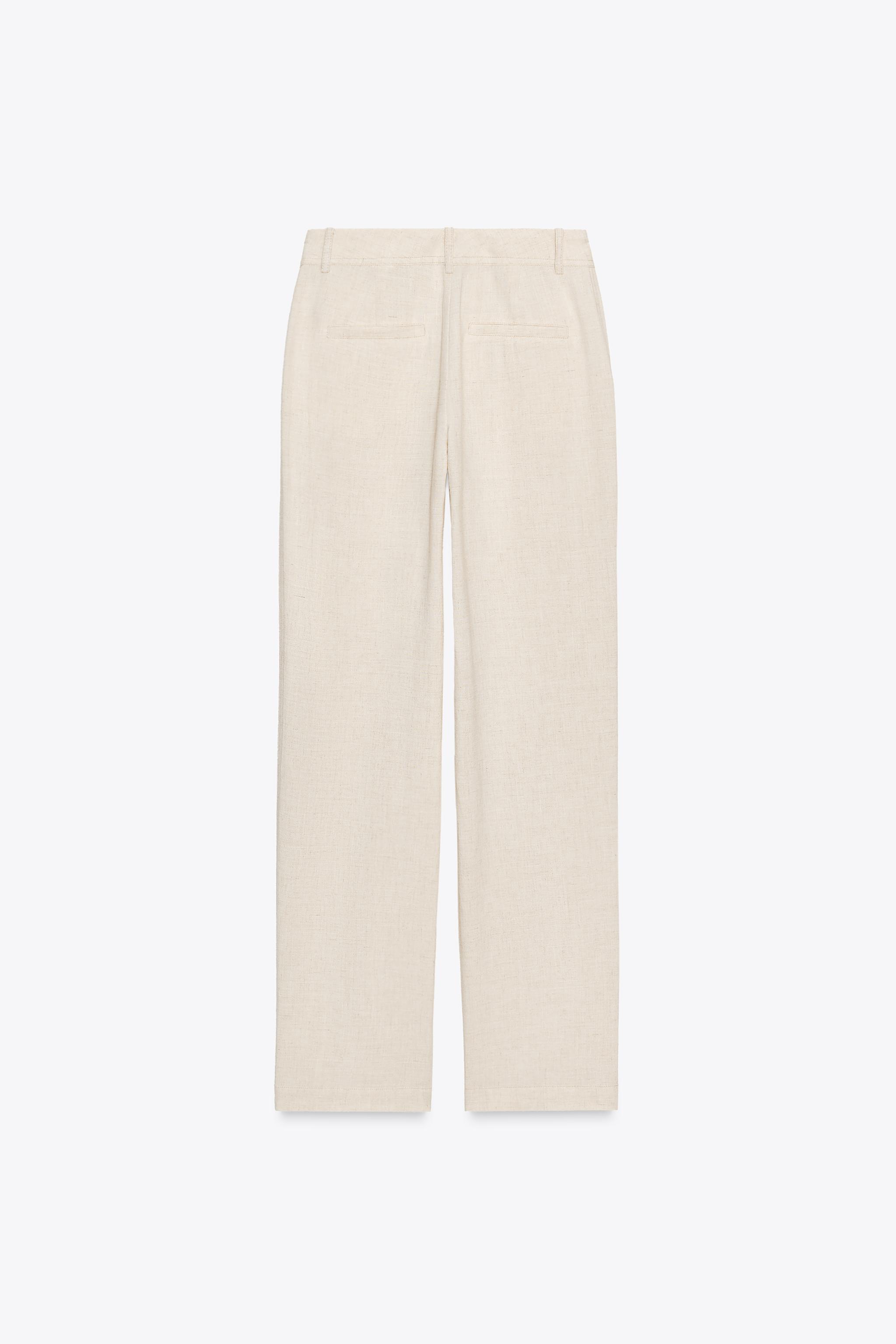 PANTALON DROIT AVEC LIN