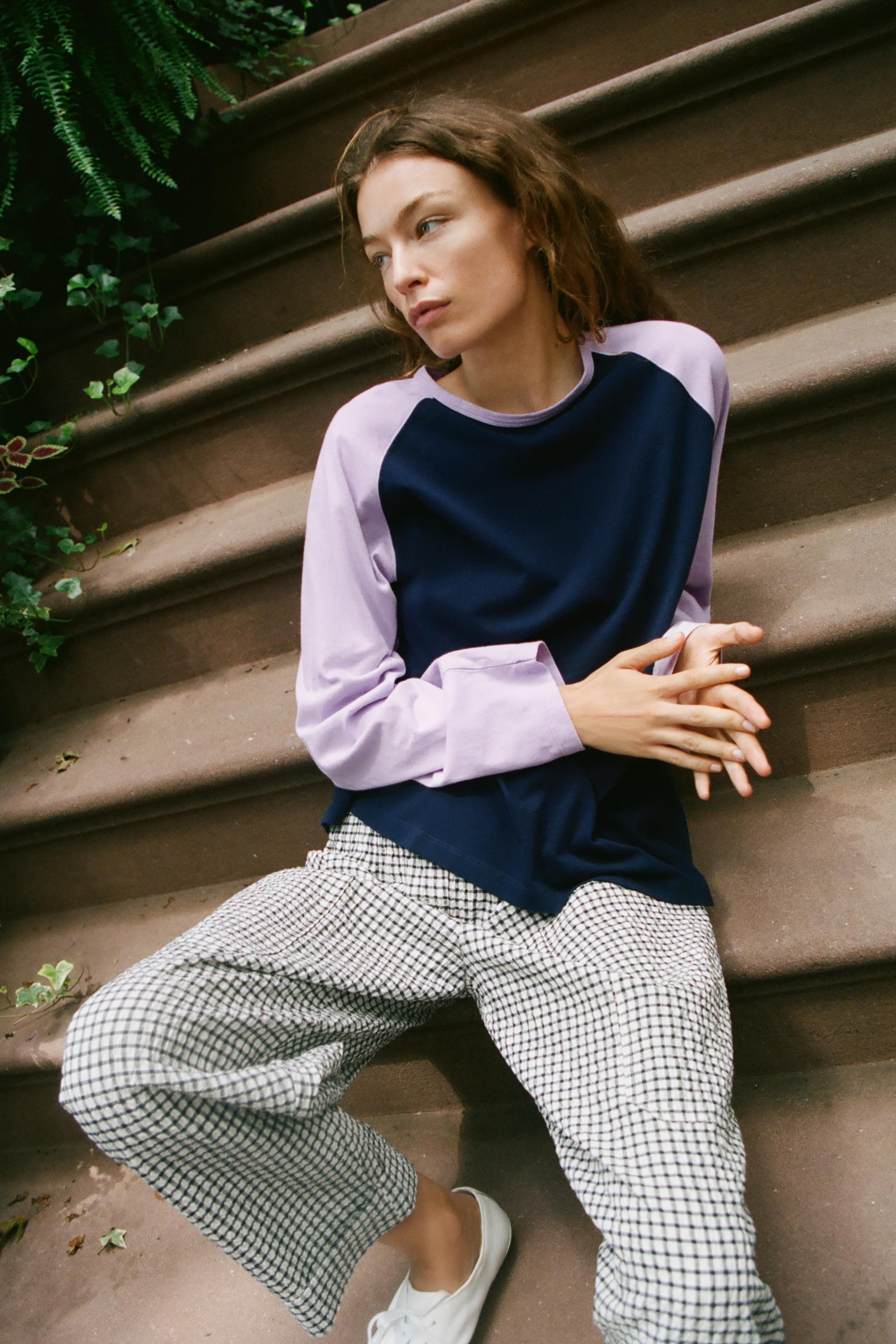 Женские брюки Zara PLAID ELASTIC WAIST TROUSERS — фото 3