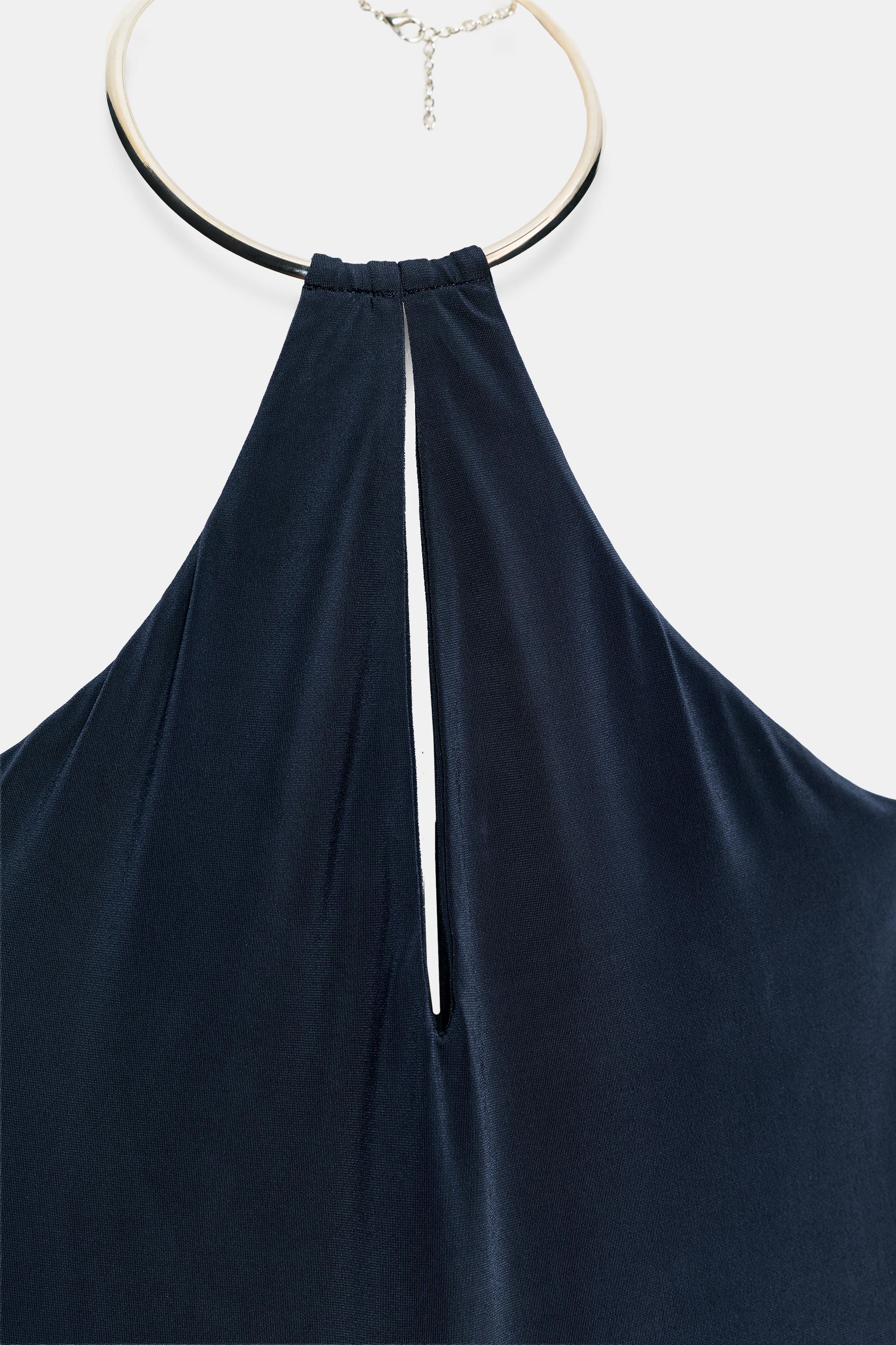 Боди CHOKER, завязка на шее — Zara — фото 6