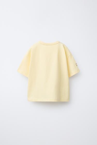 EMBROIDERED T-SHIRT - Yellow by Zara - Image 1