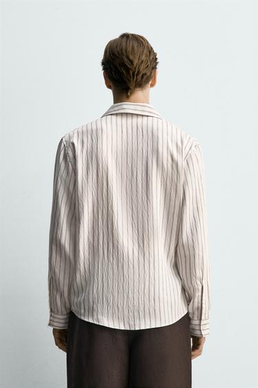 FLOWING STRIPED SHIRT WITH BOW - White by Zara - Image 2