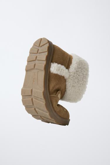 BAREFOOT LINED BOOTS - Brown by Zara - Image 1