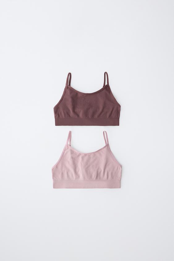 Zara AGES 8-14/ TWO-PACK SEAMLESS CAMISOLES - Pink - Image 0
