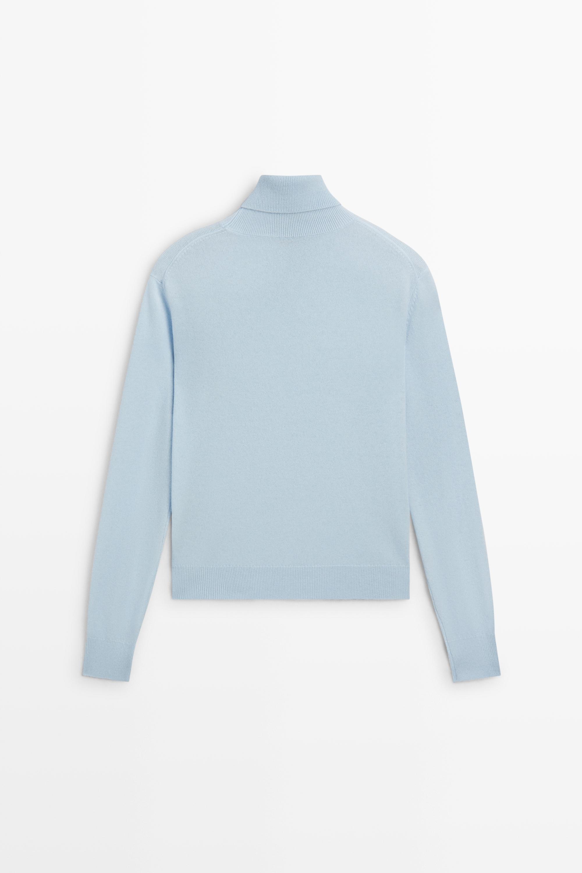 Pull en maille à col roulé mélange de laine
