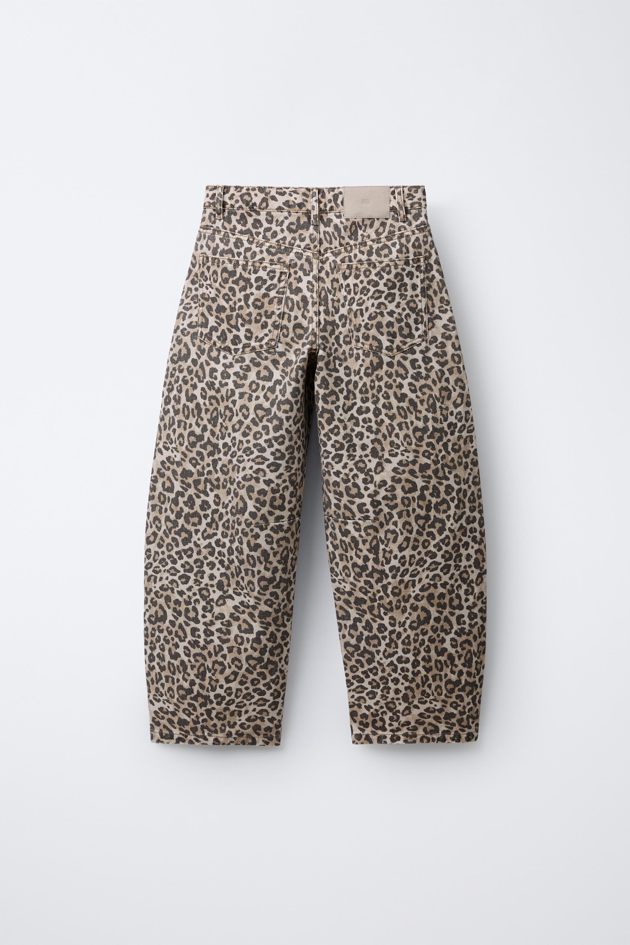 JEANS BARREL ANIMAL PRINT