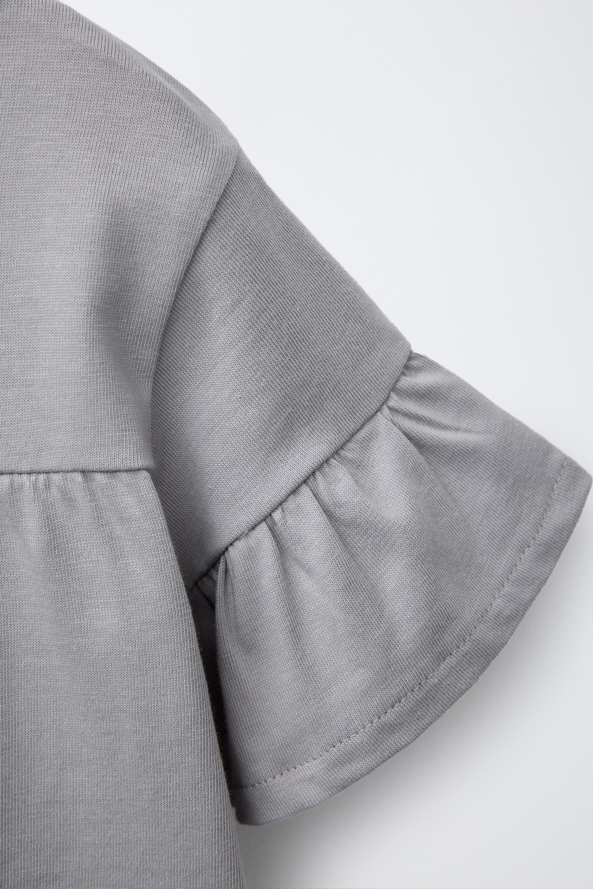 PLAIN RUFFLED T-SHIRT