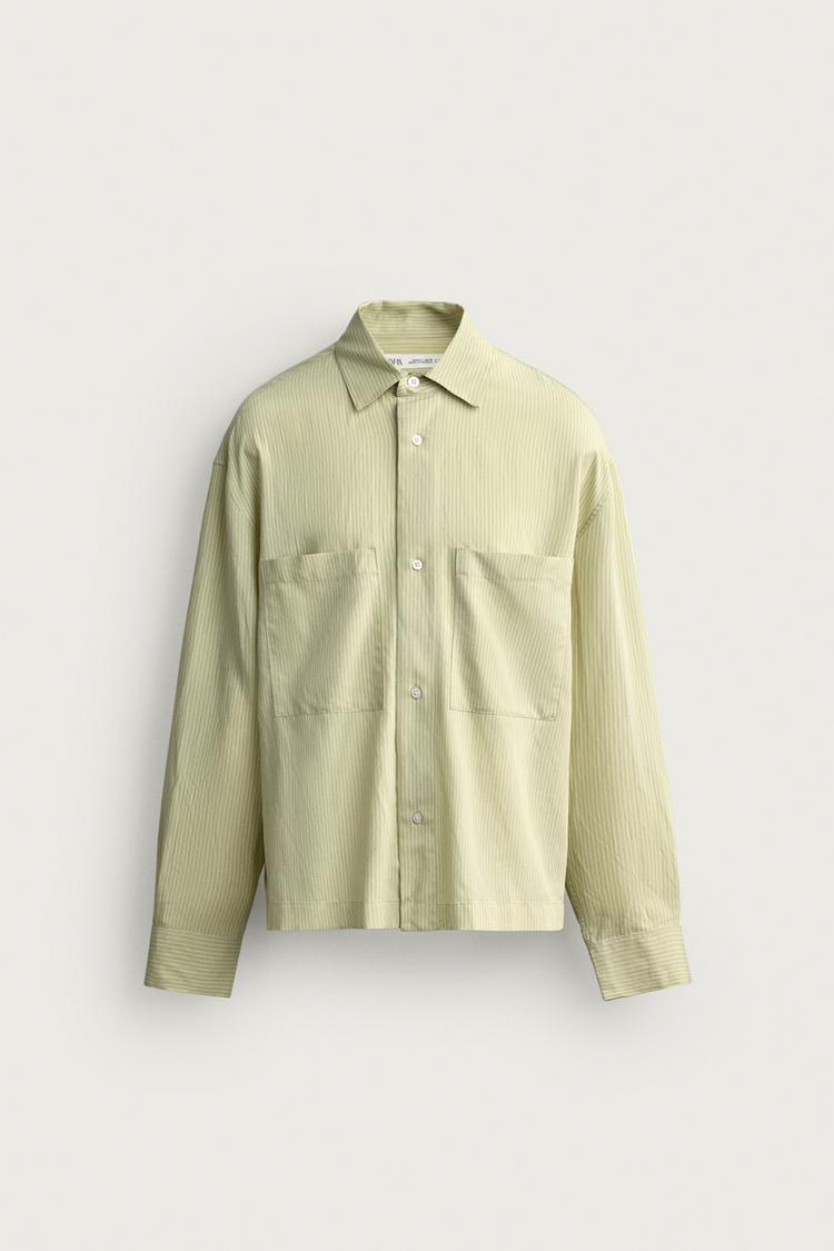 Camisa fluida rayas relaxed fit