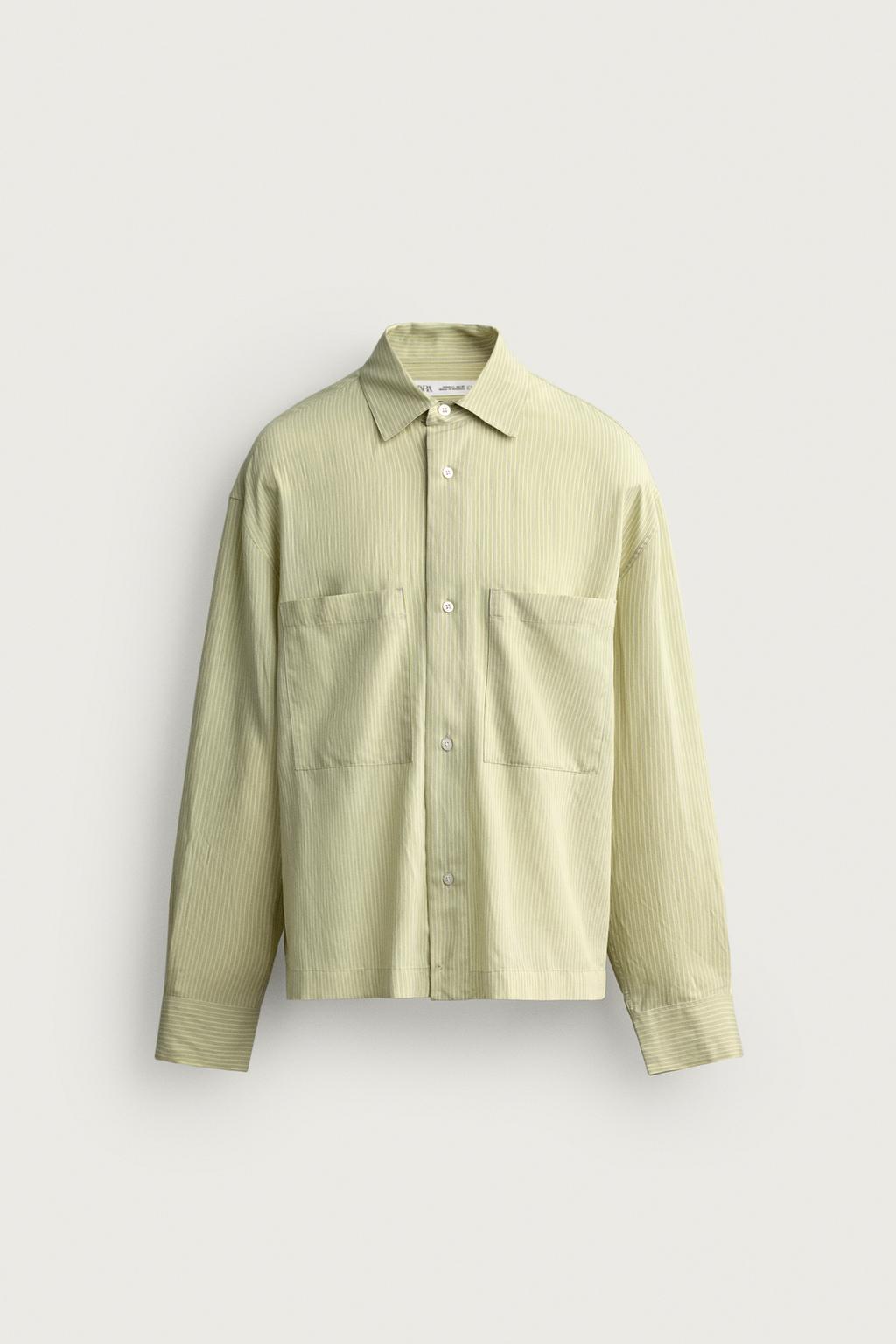 RELAXED FIT STRIPED FLOWING SHIRT