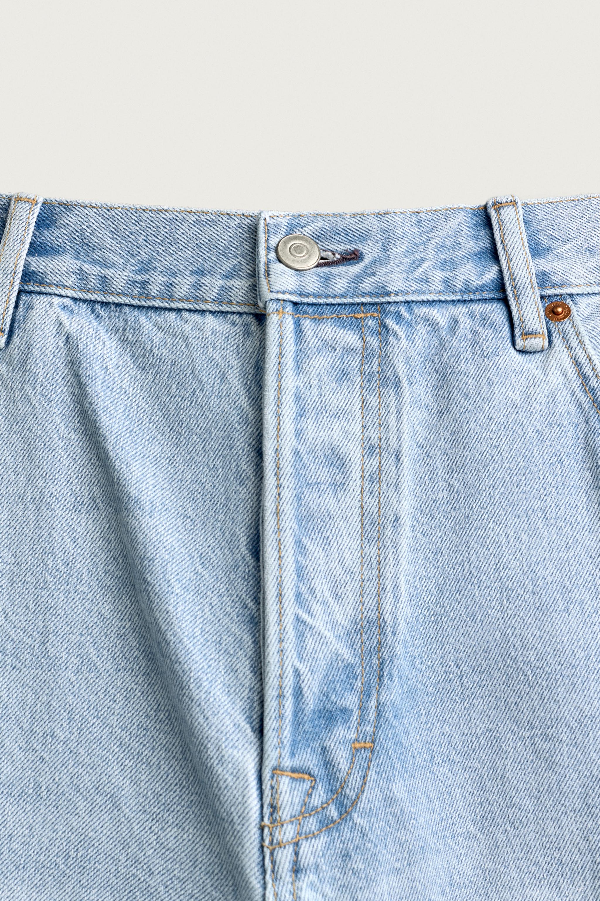 Zara LOOSE FIT DENIM BERMUDA görsel 7