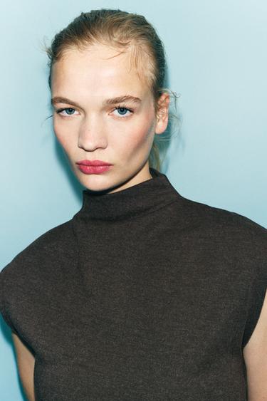 TOP DRAPÉ LATÉRAL SOFT INTERLOCK - Marron de Zara - Image 1