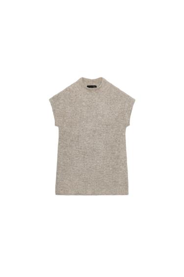 BRUSHED EFFECT ALPACA BLEND TOP