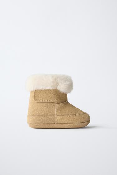 LINED BOOTS - Brown by Zara