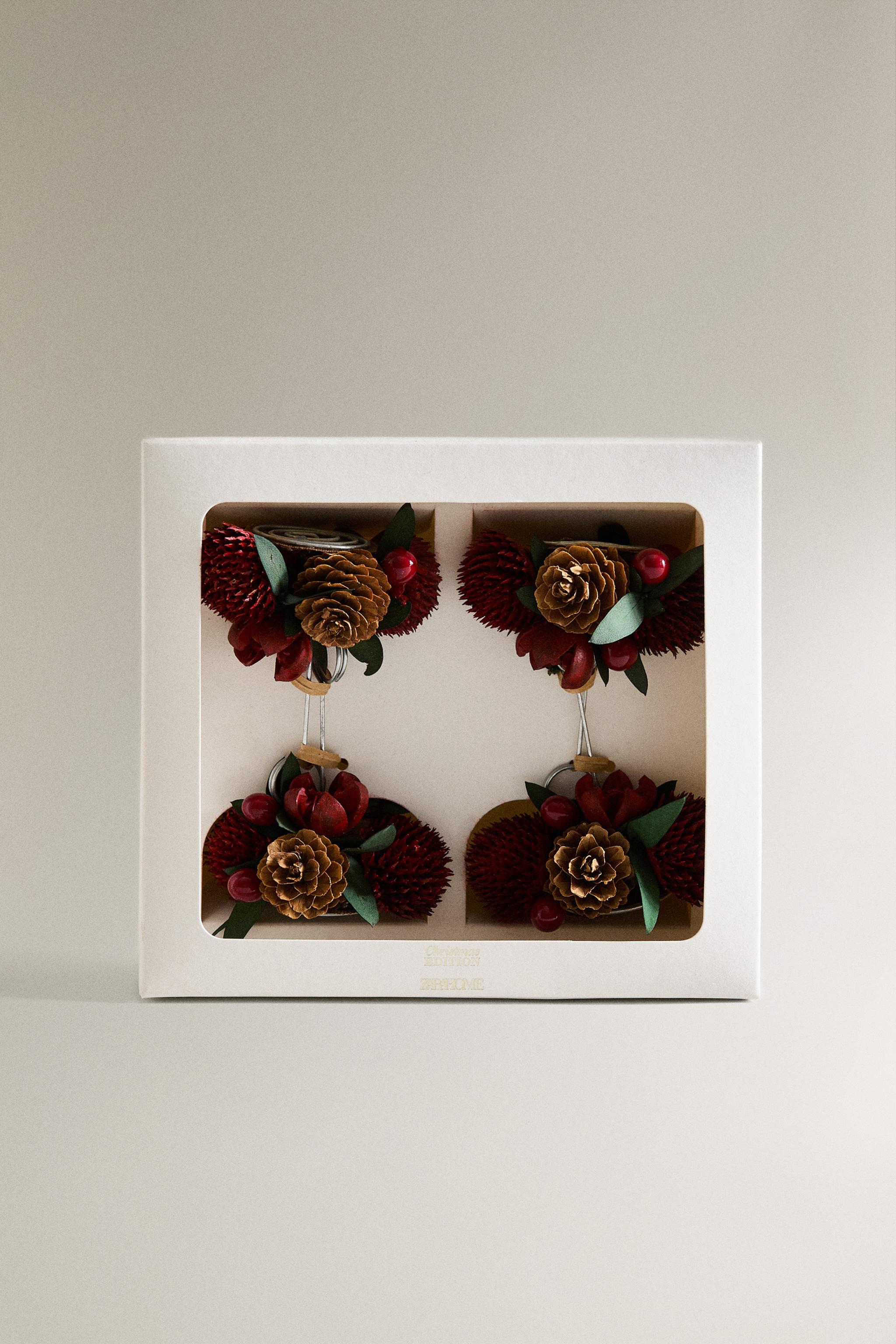 CHRISTMAS BOUQUET PLACEHOLDERS (SET OF 4)