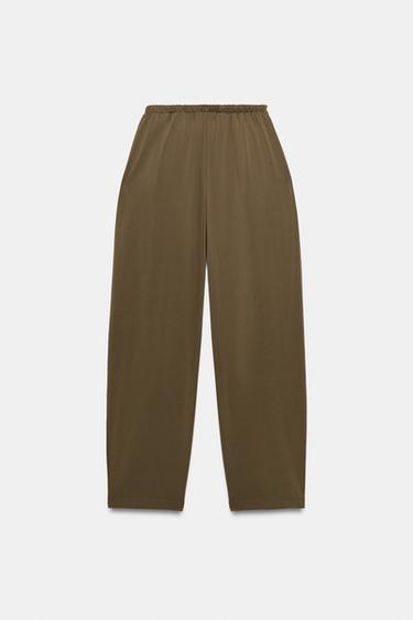TEXTURED TROUSERS WITH POCKETS - Khaki by Zara - Image 4