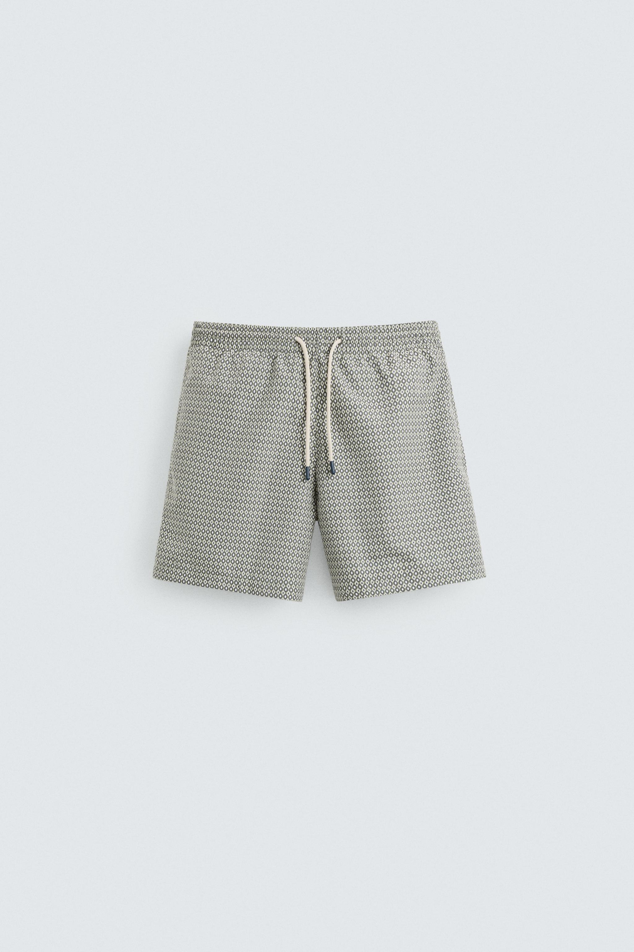 GEOMETRIC PRINT MID-LENGTH SWIMSUIT