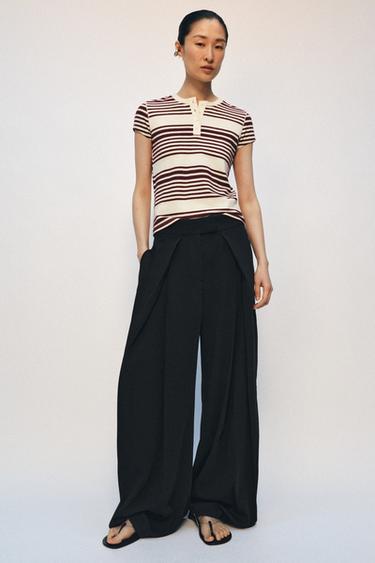 STRIPED HENLEY T-SHIRT - Stripes by Zara
