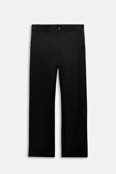 PANTALON DE COSTUME SATINÉ 50E ANNIVERSAIRE - Noir de Zara - Image 2