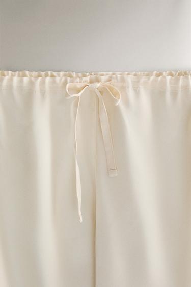 PANTALON SATIN - Écru de Zara - Image 2