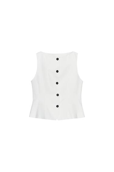 ΓΙΛΕΚΟ PEPLUM 100% ΛΙΝΟ ZW COLLECTION