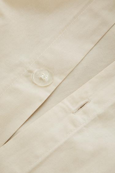 PERCALE DUVET COVER (200 THREAD COUNT) - Beige by Zara