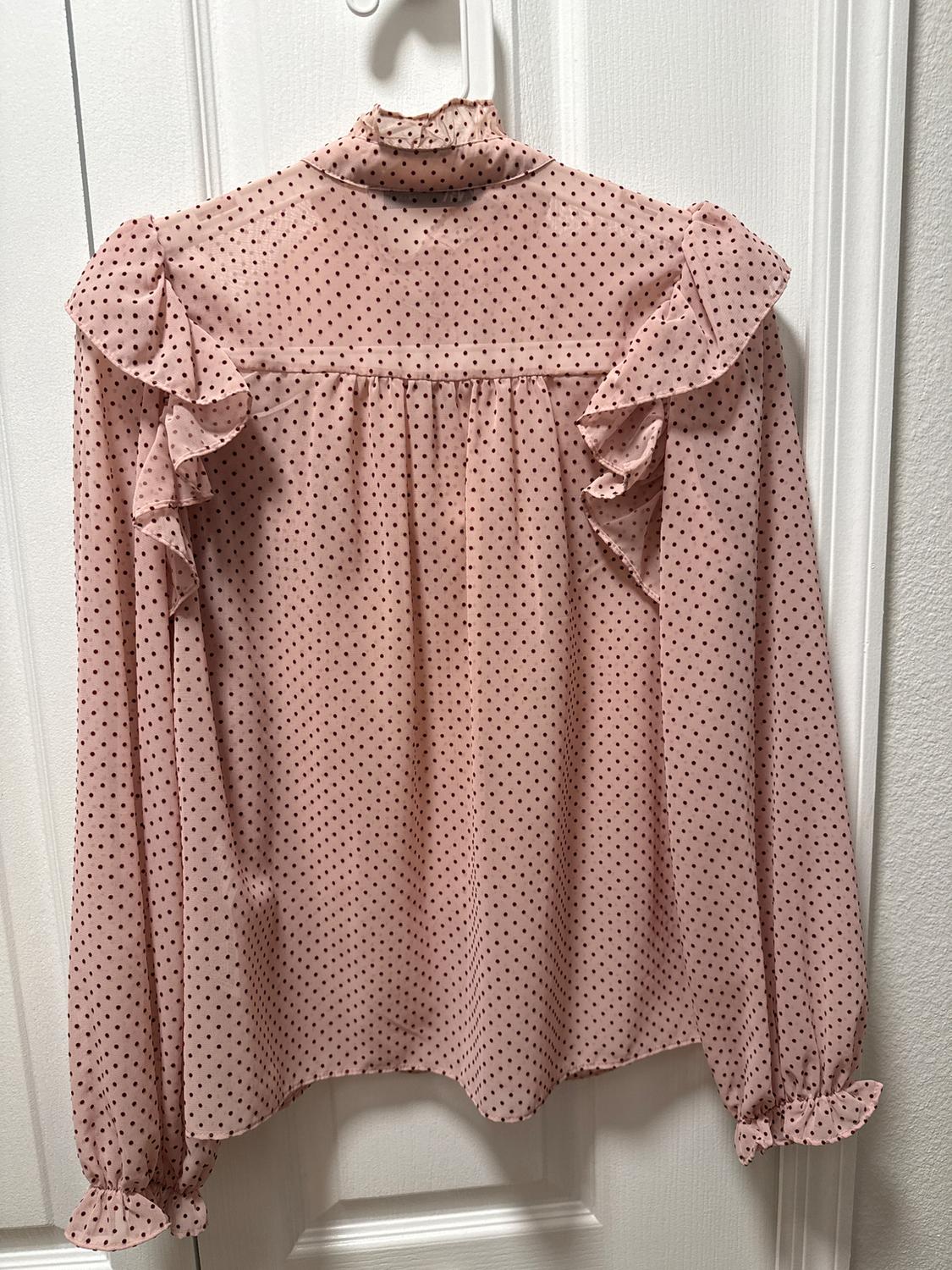 RUFFLED POLKA DOT BLOUSE - Image 3