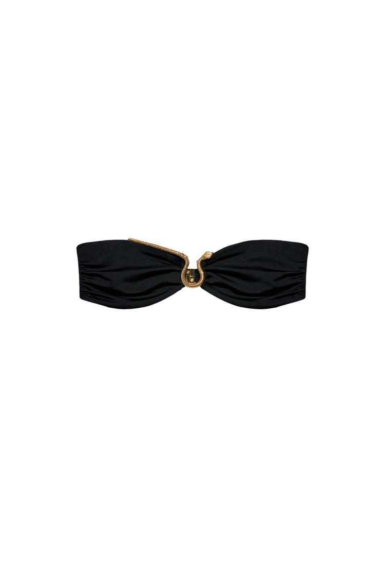 Top bikini pieza serpiente marisa berenson x zara