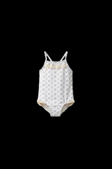 2-6 AÑOS/ BAÑADOR FLORES PUNTILLA - Beige de Zara