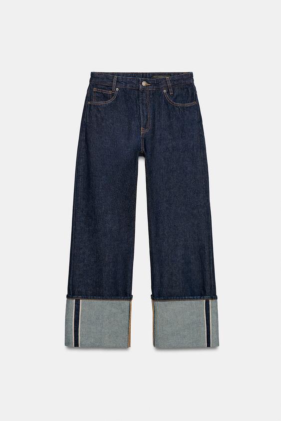 JEAN ZW COLLECTION TURN UP TAILLE BASSE - Bleu de Zara - Image 8