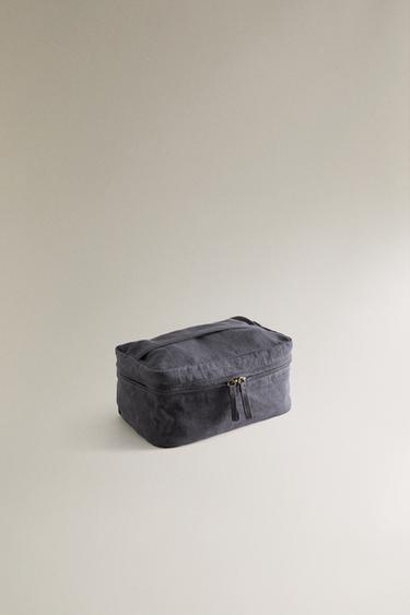 MEDIUM RAMIE WASH BAG - Navy Blue by Zara - Image 1