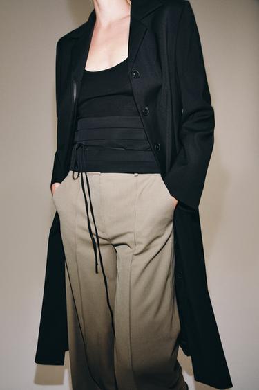 PANTALÓN ANCHO ZW COLLECTION - Visón de Zara