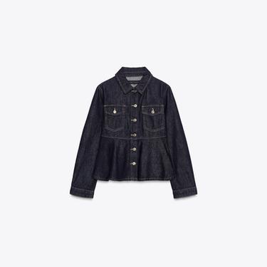 Z1975 DENIM PEPLUM JACKET - Blue by Zara