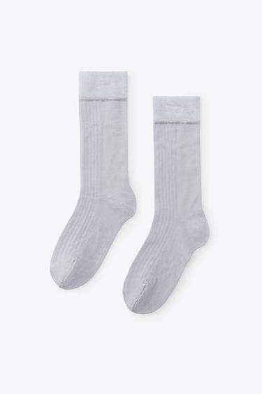 RIBBED SOCKS - Light blue by Zara