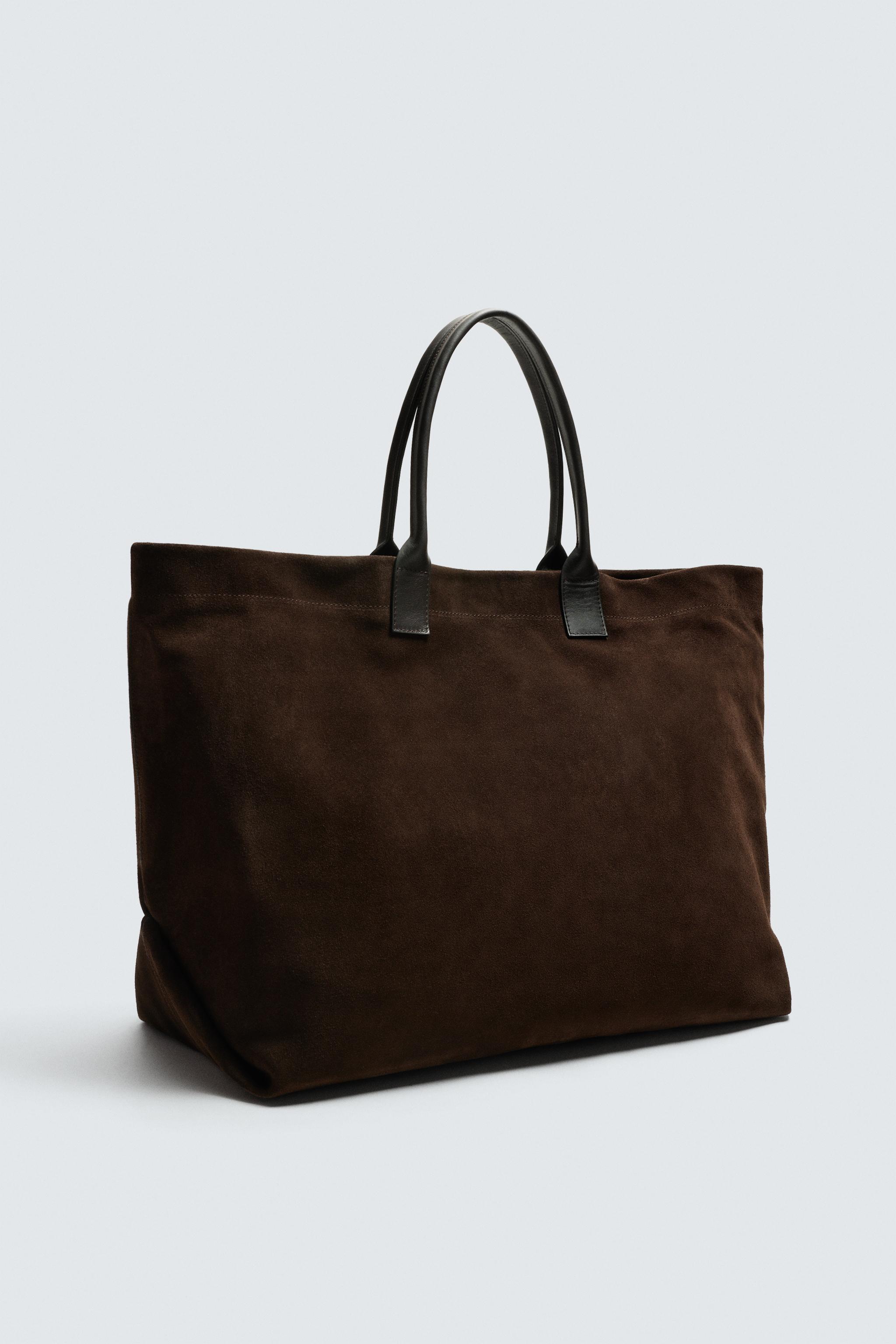 リアルレザートートバッグ−LIMITED EDITION - ブラウン | ZARA