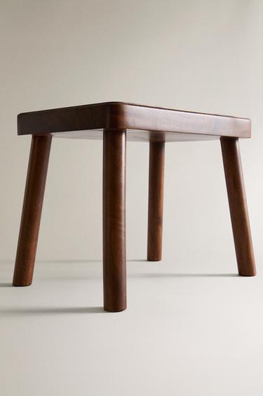 ACACIA WOOD STOOL - Brown by Zara - Image 3