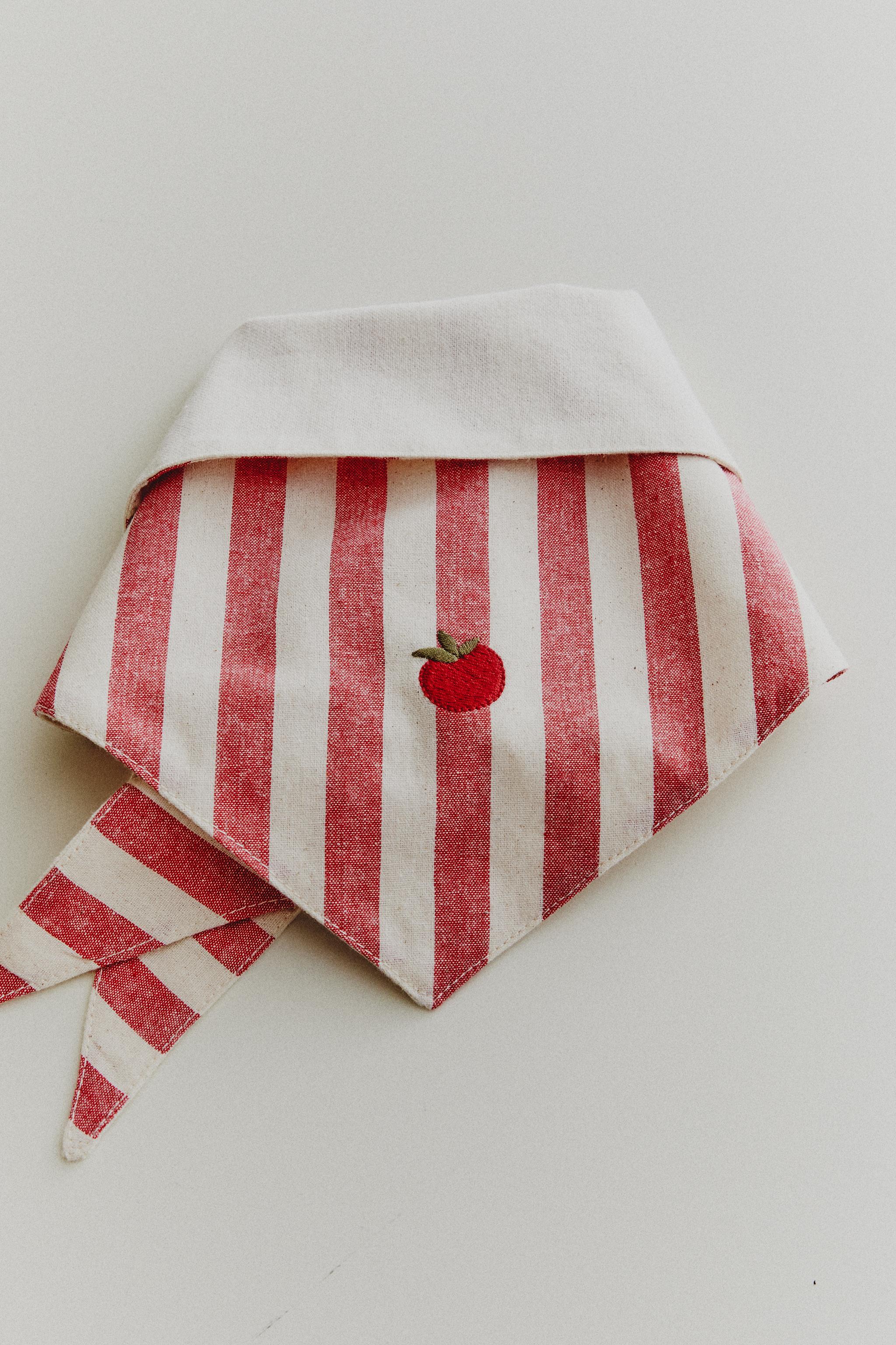 BANDANA RAYÉE TOMATE POUR ANIMAUX