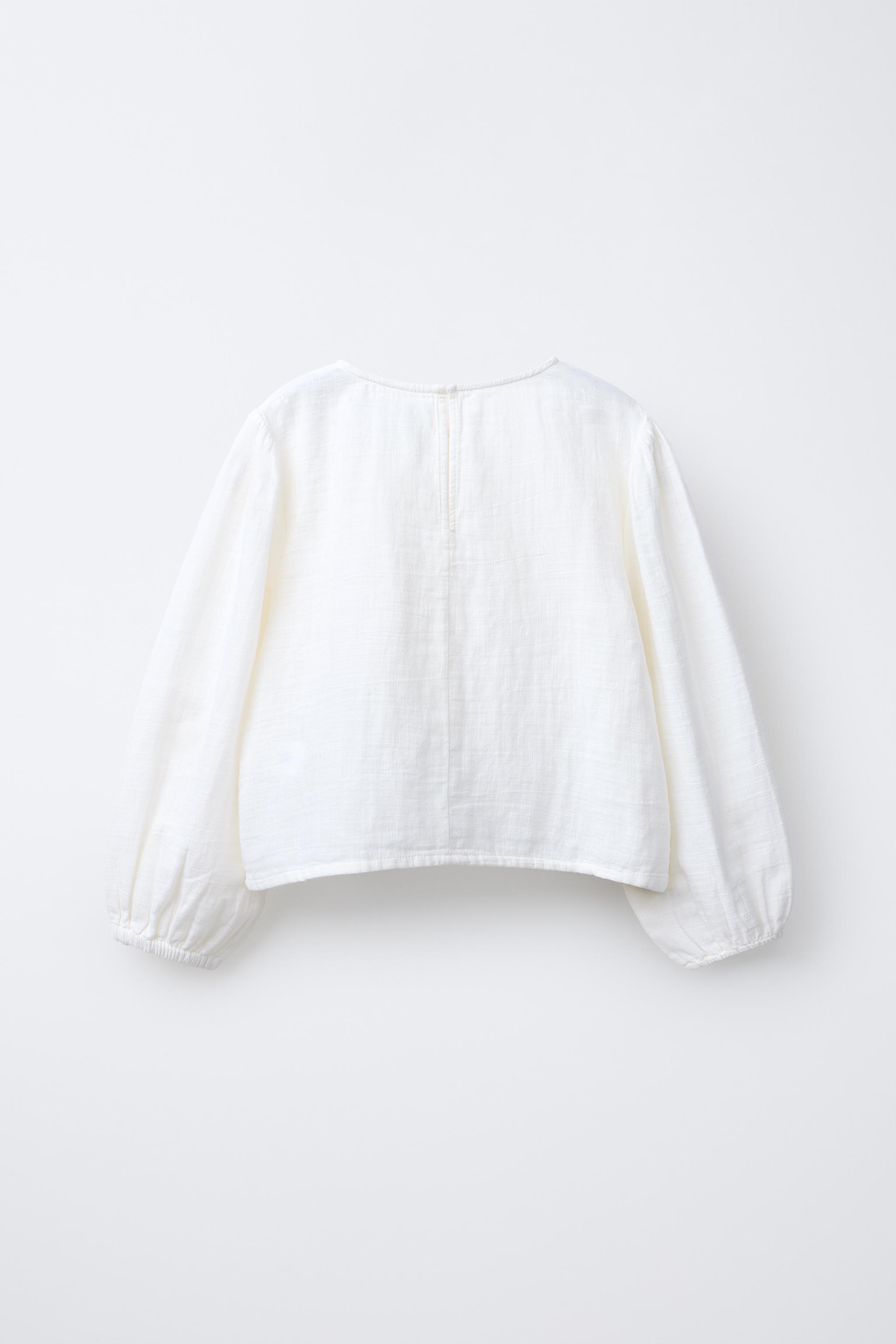 ロマンティック刺繍シャツ - オフホワイト | ZARA Japan / 日本
