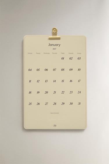 Zaras VÄGGKALENDER 2027 - Naturfärg - Bild 0