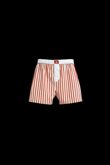 STRIPED POPLIN BOXERS HARRY LAMBERT FOR ZARA X DISNEY - Red by Zara - Image 0